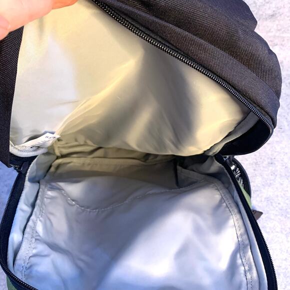 Land’s End Green, Black Backpack, Laptop Sleeve, Two Compartments, Bottle Holder - Picture 7 of 12